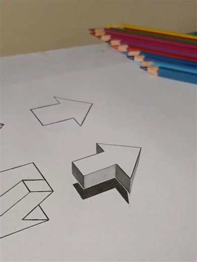 How to draw an arrow 💕 #easyorigami #drawing #art #asmr #diy