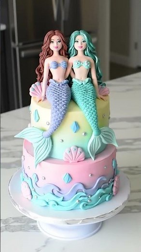 Too Pretty to Eat! 🧜‍♀️ Magical Mermaid Cake for Ocean Lovers – 2025 Trend