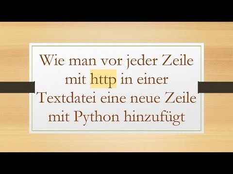 Wie man vor jeder Zeile mit http in einer Textdatei eine neue Zeile mit Python hinzufügt