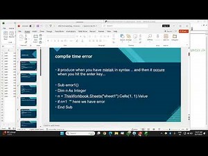 Error Handling Techniques & Creating Interactive User Forms in VBA |
