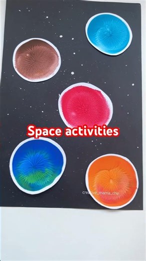 2 Simple paint ideas - Space activities for kids 🚀 🪐 🌎