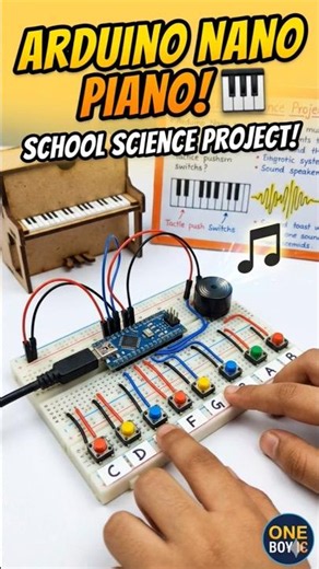 DIY Mini Arduino Nano Piano! 🎹 | School Science Project