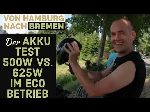Der Bosch E-Bike Akku Test 500Wh vs. 625Wh Kann man von Hamburg nach Bremen Fahren!? in ECO