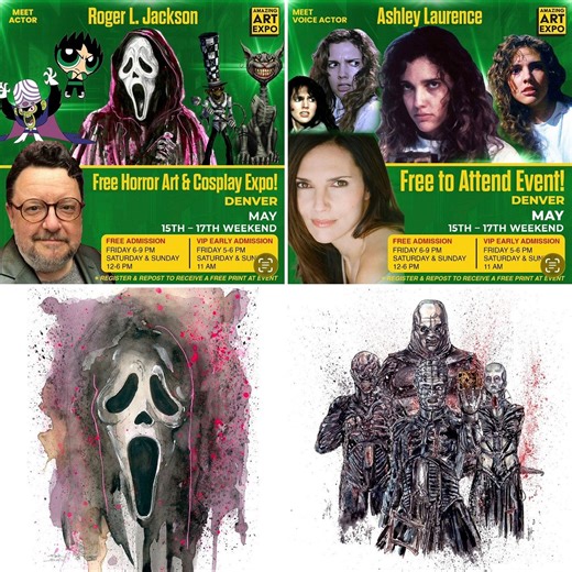 Free Denver Horror & Pop Culture Art & Cosplay Event tickets by Amazing Art Expo