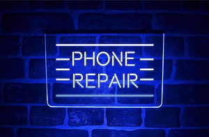 Phone Repair LED Neon Light Sign | Hanging Window Open Plaque for iPhone Computer Shop - Etsy UK
