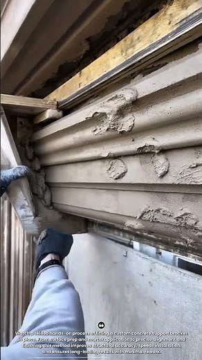 Precision Hand-Built Concrete Bracket Installation | Clean Architectural Repair Process