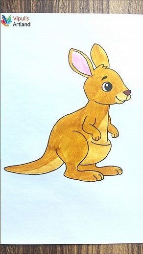 Easy Kangaroo Drawing 🦘 | Anyone Can Draw