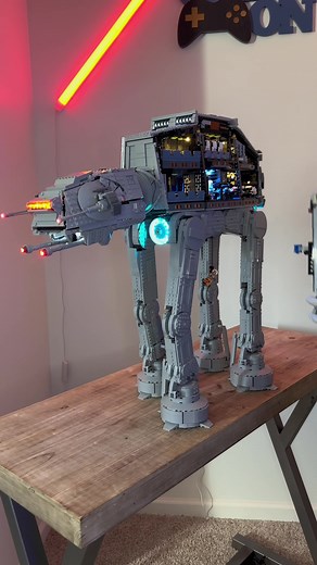 Custom Light Up Lego AT AT - Star Wars Lego Reveal & Unboxing