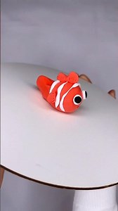 Making Nemo from Clay! 🧡🐠 Does it look real? #shorts #nemo #clayart #disney #diy