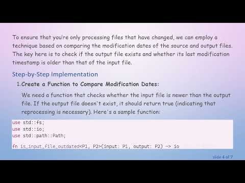 How to Run a Build Script Only for Changed Files in Rust