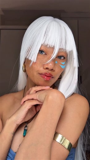 Jael Dorotan on Instagram: "Reposting some Halloween looks as I wait for my new looks to come in 🩵contacts: TTDeye Unspoken Mirage 🩵Lips: @peripera_official Glasting Gloss (03 Chilling Rosy) & @Clinique Black Honey Gloss 🩵@hauslabs concealer 🩵@danessamyricksbeauty Yummy Skin Blurring Balm Blush (Rose n Brunch) 🩵@charlottetilbury finishing powder 🩵@danessamyricksbeauty CF Blackout & Oasis Isehan Heroine Mascara #halloween #costume #kida #kidaatlantis #atlantis #ideas #costumeideas"