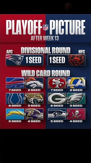 NFL playoff picture after week 13 ￼