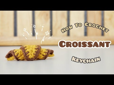 Crochet Mini Croissant Keychain | Amigurumi Tutorial | SpringDay DIY