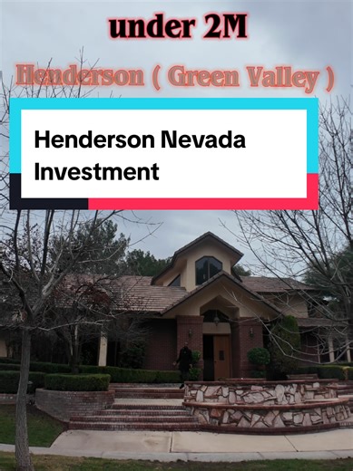 Invest in Henderson Nevada: Million Dollar Homes Opportunity