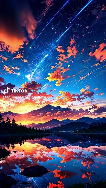 Peaceful Anime Sunset for Relaxation and Inspiration