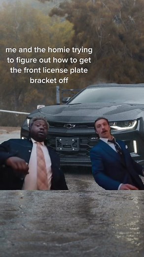 Removing Front License Plate Bracket on Chevy Camaro