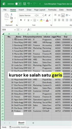 How to Adjust Row Height and Column Width in Excel #computertutorial #excel #exceltutorial