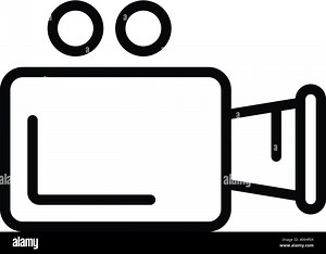 Video camera icon. Outline video camera vector icon for web design isolated on white background Stock Vector Image & Art - Alamy