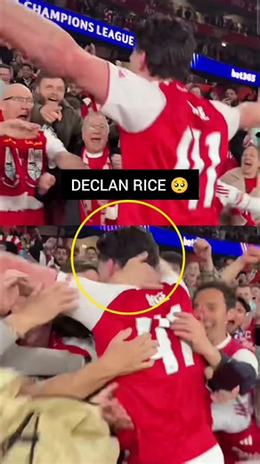 Look At Declan Rice Diving Into The Crowd After Arsenal Beat Atletico Madrid To Reach The UCL Final