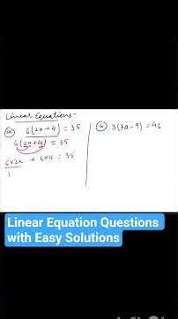 Linear Equations Practice Questions | Solve Step by Step #Maths #LinearEquations #MathChallenge