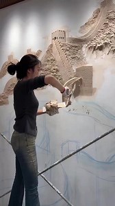 49K views · 2.6K reactions | Great Wall relief art #reliefmural #paint #mural #painter #PainRelief #artist #artwork #art #artcollector #painting | Muralist Mingyue | Facebook