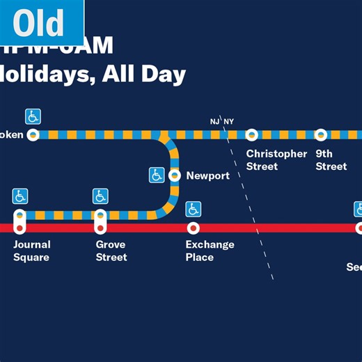 PATH’s getting a new look. 🚆Ahead of major service upgrades, PATH unveiled a redesigned map with cleaner lines, easier connections, improved accessibility, and no more checkerboard line.Read about the redesign and what’s changing: https://t.co/DtrM6jjkDJ