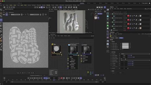 C4D Redshift渲染器技巧教程#RedshiftQuickTip 8- 新的Redshift Tile Shader着色器
