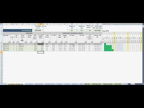Scheduler123 Part A : Excel-based Production Scheduling System