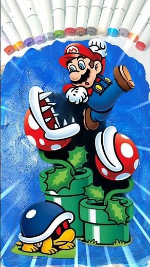 Piranha Plant Attacks Mario?! 🎨🔥 | Crazy Art Transformation #supermario #mariobros
