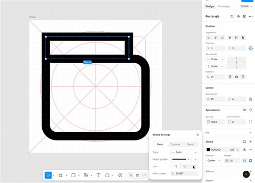 How to Design a Modern Wallet Icon in Figma 👇 | Hugeicons
