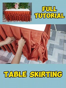 KNIFE PLEATS WITH CRIMP FOLD DESIGN TABLE SKIRTING FULL TUTORIAL #tableskirtingdesign | Tutorial family