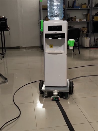 We Built a Line-Follower Robot That Served Cold Water #arduino #robot #diy #cool #polrengineering
