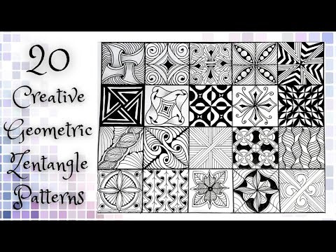 Unlock Your Creativity: 20 Geometric Zentangle Patterns for beginners, easy to draw #drawing