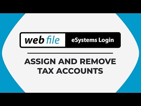 Assign and Remove Tax Accounts