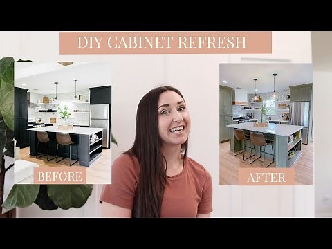 I Painted My Kitchen Cabinets with Jolie Paint - Easy DIY Sage Green Cabinets