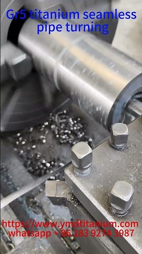 Gr5 titanium seamless pipe turning #defense #gas #medical #titanium #industrial #supplier #oil