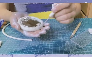 石塑粘土新手教程｜diy海绵宝宝小镜子