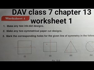 DAV class 7 chapter 13 worksheet 1 ।Class 7 maths chapter 13 worksheet 1 dav public school