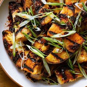 Grilled Sweet Potatoes with Maple Chile Crisp | America's Test Kitchen