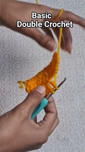 Basic Double Crochet ||Easy Double Crochet?Double Crochet Kaise Kare?#shorts #crochet.