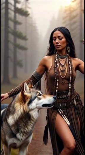 The Sacred Dance – Native Woman & Her Wolf