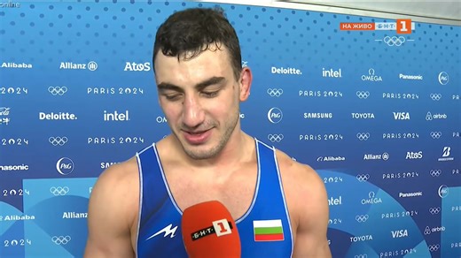 Семен Новиков с интервю пред БНТ 1 минути след спечелването на олимпийска титла в Париж 2024 | Bulgarian Wrestling Federation