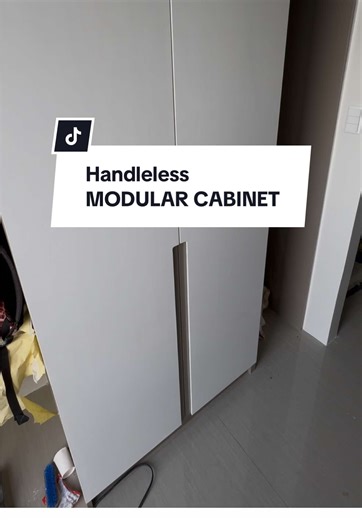 Handleless cabinet doors - perfect for a sleek and modern home design #architecture #interiordesign #construction #homeimprovement #condoliving #condogoals #fyp #foryou #minivlog #saarkitektosigurado