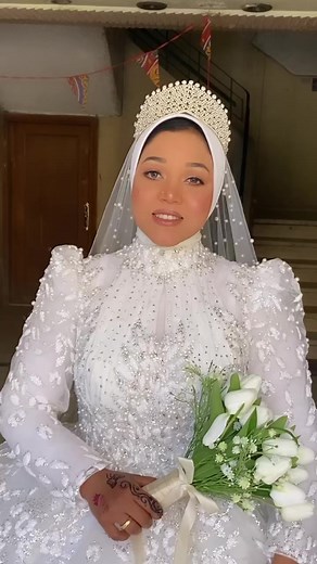 8.7K views · 34 reactions | Bride shimaa ♥️ Sanaa Kobaissy Veil Designer. #bride | Aya elsherif makeup studio | Facebook