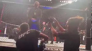 PANDEMONIUM! Meatball Molly McCann KOs Luana Carolina then brings a belt in the cage 🏆 Full #UFCLondon fight recap: https://bit.ly/3KYRrQO | MMA Junkie