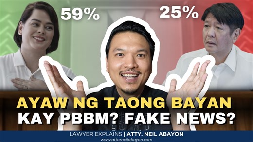 17K views · 991 reactions | SURVEYS, FAKE NEWS or TOTOO? | PBBM 25% APPROVAL RATING #LawyerExplains #AttorNEIL | AttorNEIL - Atty. Neil Abayon | Facebook