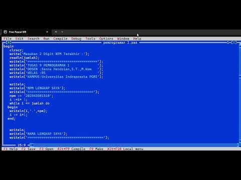 Tugas pemrograman dengan menggunakan while do