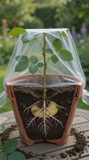 Transformez une branche de rosier en plante luxuriante grâce à cette méthode