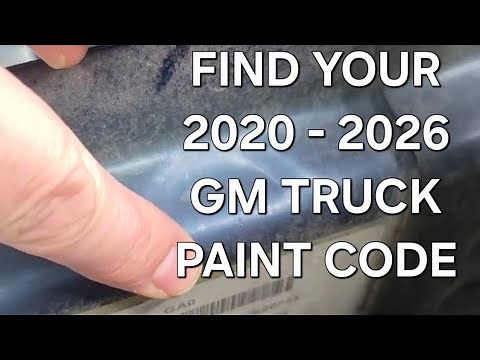 HOW TO FIND YOUR GM TRUCK PAINT CODE CHEVROLET OR GMC 1500 2500 3500 2020 -2026