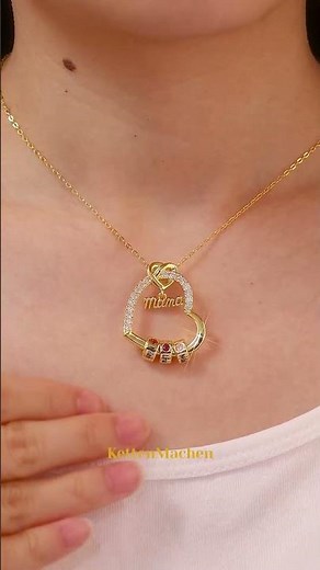 Geschenk für Mama🎁Personalisierte Halsketten mit den Namen der Familienmitglieder✅